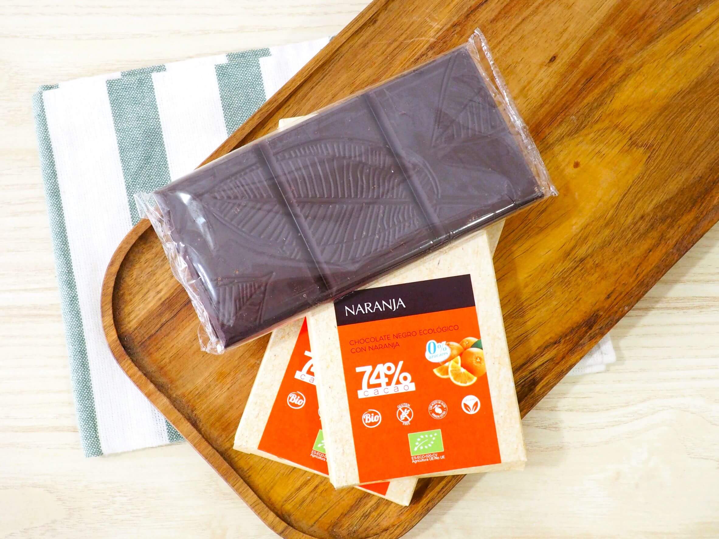 Naranja sin azúcar- Chocolate negro 74% ECO