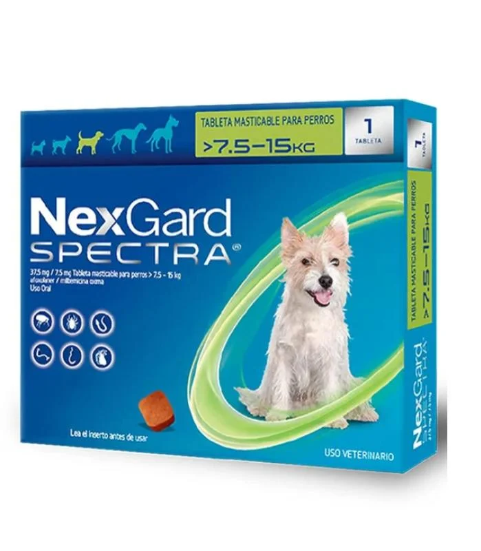 Nexgard Spectra 7.5-15 Kg (Antipulgas + Desparasitante)